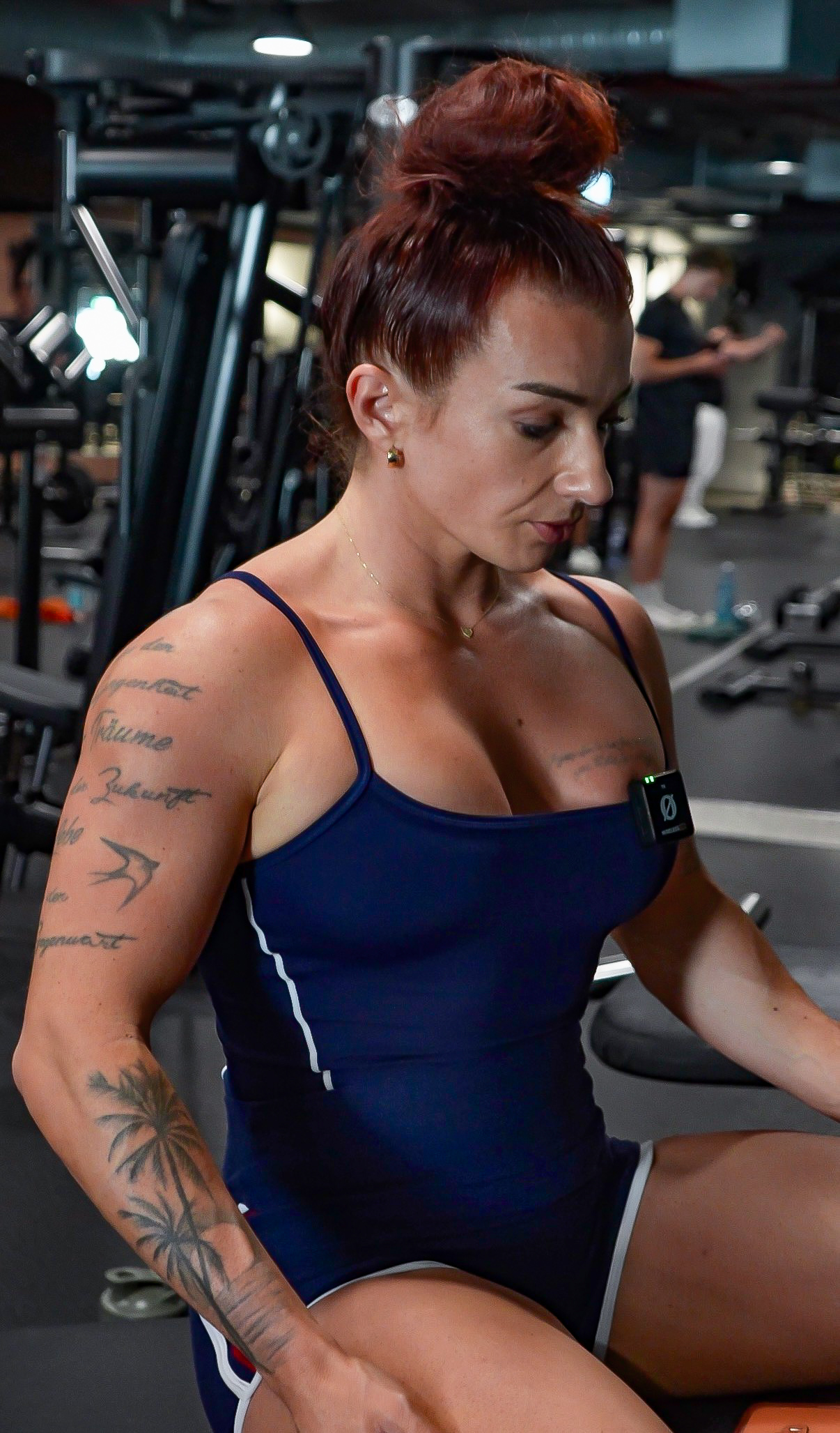 Dominika training in the gym